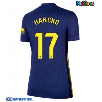 Camisa de Futebol Atletico Madrid David Hancko #17 Equipamento Secundário Mulheres 2025-26 Manga Curta